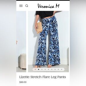 NWT Veronica M Lizette Stretch Flare Leg Pant size Medium